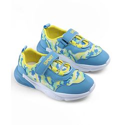 Cute Walk by Babyhug Velcro Closure Camouflage Printed Sneakers - Yellow