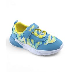Cute Walk by Babyhug Velcro Closure Camouflage Printed Sneakers - Yellow