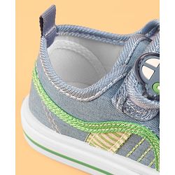 Cute Walk by Babyhug Velcro Closure Casual Shoes With Car Applique - Blue