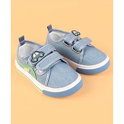 Cute Walk by Babyhug Velcro Closure Casual Shoes With Car Applique - Blue