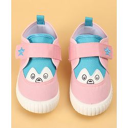 Cute Walk by Babyhug Velcro Closure Casual Shoes with Animal Print - Pink