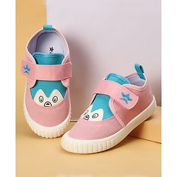 Cute Walk by Babyhug Velcro Closure Casual Shoes with Animal Print - Pink