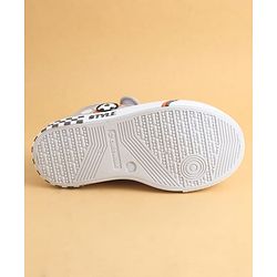 Cute Walk by Babyhug Velcro Closure Casual Shoes with Football Applique - Grey