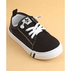 Cute Walk by Babyhug Lace Up Solid Casual Shoes - Black