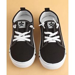 Cute Walk by Babyhug Lace Up Solid Casual Shoes - Black