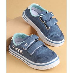 Cute Walk by Babyhug Velcro Closure Casual Shoes with Cute Embroidery - Blue