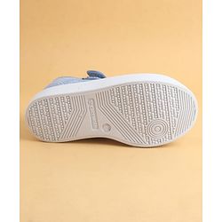Cute Walk by Babyhug Velcro Closure Casual Shoes with Floral Embroidery - Blue