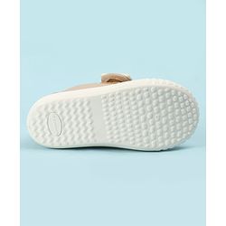 Cute Walk by Babyhug Velcro Closure Casual Shoes with Bunny Applique - Brown