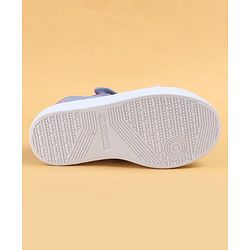 Cute Walk by Babyhug Velcro Closure Casual Shoes with Star Print & Bow Applique - Blue