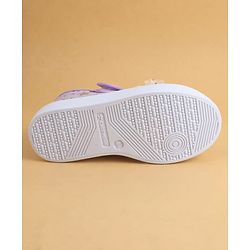 Cute Walk by Babyhug Velcro Closure Casual Shoes with Star Print & Bow Applique - Blue