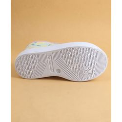 Cute Walk by Babyhug Slip On Casual Shoes with Floral Print & Bow Applique - Green
