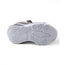 Cute Walk by Babyhug Velcro Closure Sneaker With Space Rocket Applique - Grey