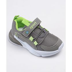Cute Walk by Babyhug Velcro Closure Solid Sneakers - Grey