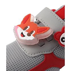 Cute Walk by Babyhug Velcro Closure Sneaker With Fox Applique - Red