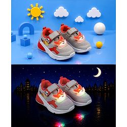 Cute Walk by Babyhug Velcro Closure Sneaker With Fox Applique - Red
