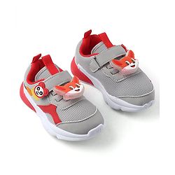 Cute Walk by Babyhug Velcro Closure Sneaker With Fox Applique - Red