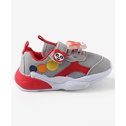 Cute Walk by Babyhug Velcro Closure Sneaker With Fox Applique - Red
