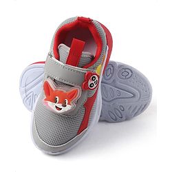 Cute Walk by Babyhug Velcro Closure Sneaker With Fox Applique - Red