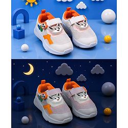 Cute Walk by Babyhug Velcro Closure Sneaker With Fox Applique - Red
