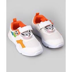 Cute Walk by Babyhug Velcro Closure Sneaker With Fox Applique - Red