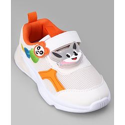 Cute Walk by Babyhug Velcro Closure Sneaker With Fox Applique - Red