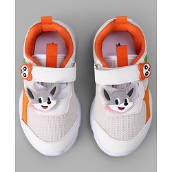 Cute Walk by Babyhug Velcro Closure Sneaker With Fox Applique - Red