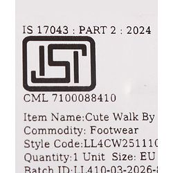 Cute Walk by Babyhug Velcro Closure Casual Shoes with Teddy Applique - Peach