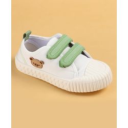 Cute Walk by Babyhug Velcro Closure Casual Shoes with Teddy Applique - Peach