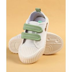 Cute Walk by Babyhug Velcro Closure Casual Shoes with Teddy Applique - Peach