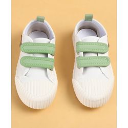 Cute Walk by Babyhug Velcro Closure Casual Shoes with Teddy Applique - Peach