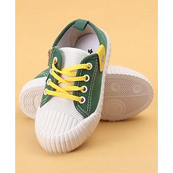 Cute Walk by Babyhug Lace Up Solid Casual Shoes - Dark Green