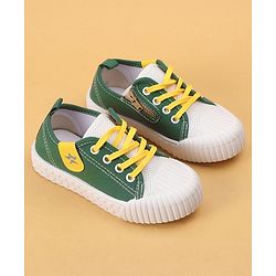 Cute Walk by Babyhug Lace Up Solid Casual Shoes - Dark Green