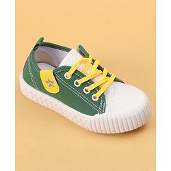 Cute Walk by Babyhug Lace Up Solid Casual Shoes - Dark Green