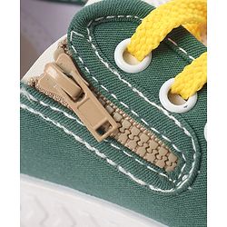 Cute Walk by Babyhug Lace Up Solid Casual Shoes - Dark Green
