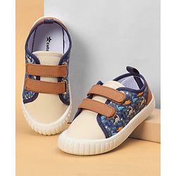 Cute Walk by Babyhug Velcro Closure Dino Printed Casual Shoes - Tan