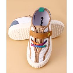 Cute Walk by Babyhug Velcro Closure Casual Shoes With Star Print - Pink