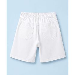 Babyhug 100% Cotton Woven Half Sleeves Striped Shirt & Shorts Set - Maroon & White