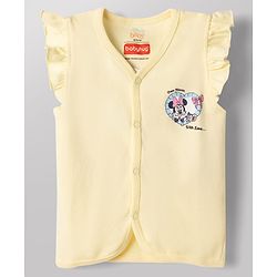 Babyhug Disney Single Jersey Knit Frill Sleeves Jhablas with Minnie Mouse Graphics Pack of 2 - Multicolor