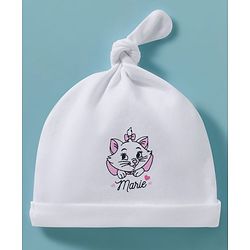 Babyhug Disney Interlock Knit Pony Caps with Disney Character Graphics Pack of 2 White - Diameter 15 cm