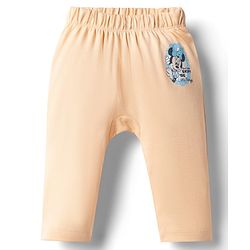 Babyhug Disney 100% Cotton Knit Full Sleeves Diaper Leggings With Minnie Mouse Graphic Pack Of 2 - Light Blue & Peach