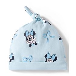 Babyhug Disney Interlock Knit Cap With Minnie Mouse Graphics Pack of 2 Multicolor- Diameter 14 cm