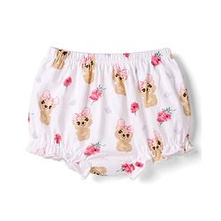 Babyhug 100% Cotton Single Jersey Knit Bear & Pola Dot Printed Bllomers Pack Of 3 - Multicolour