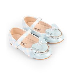 Cute Walk by Babyhug Velcro Closure Ballerina With Butterfly Applique & Pearl Embellishment - Pink