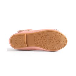 Cute Walk by Babyhug Velcro Closure Ballerina with Bow Applique - Pink