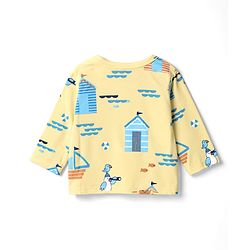 Babyhug 100% Cotton Interlock Knit Full Sleeves Nautical Them Printed Jhablas Pack Of 3 - Multicolour