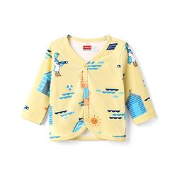 Babyhug 100% Cotton Interlock Knit Full Sleeves Nautical Them Printed Jhablas Pack Of 3 - Multicolour