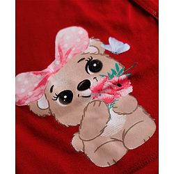 Babyhug 100% Cotton Knit Full Sleeves Bear & Floral Printed Jhablas Pack Of 3 - Multicolor