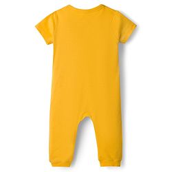 Babyhug Disney 100% Cotton Knit Half Sleeves Romper With Bambi Graphic - Yellow