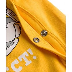 Babyhug Disney 100% Cotton Knit Half Sleeves Romper With Bambi Graphic - Yellow