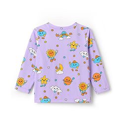 Babyhug 100% Cotton Knit Full Sleeves Jhablas with Sky Print Pack of 3 - Multicolor